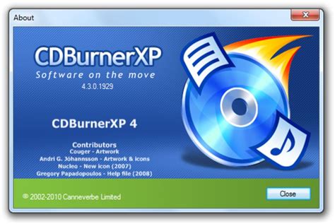 CDBurnerXP for Windows